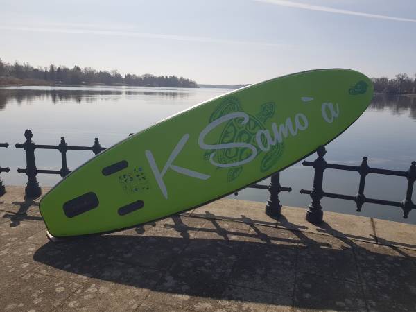 Stand Up SUP KSamo`a ®  PREMIUM SET 320 Paddle Board Surf ISUP Paddling Ksamoa, Greenrider