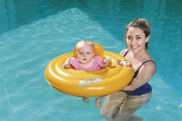 Bestway Swim Safe Baby Schwimmring 69 cm Luftmatratze Babyschwimmsitz Step a 0-12 Monate