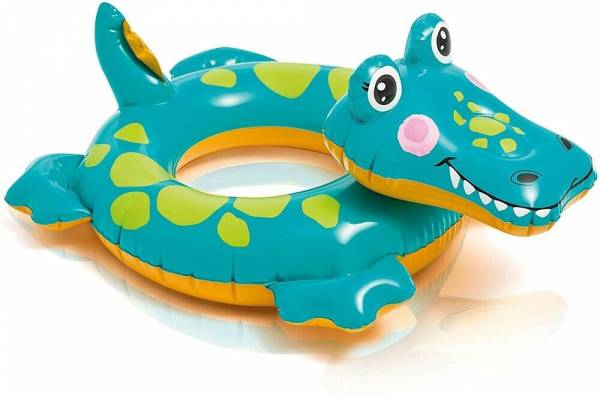 INTEX Kinder Schwimmreifen Tierfigur Einhorn Wal Schwimmhilfe Aufblasbar Ring 